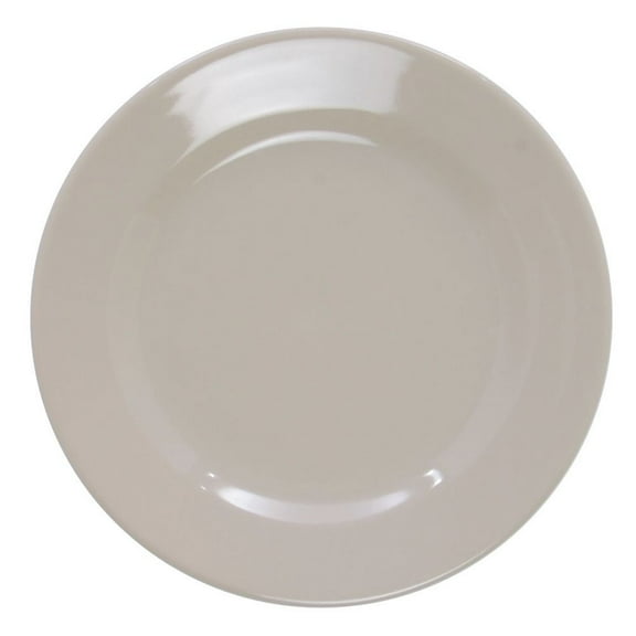 HUBERT Dinner Plate with Rolled-Edge Warm White Stoneware - 9 3/4 Dia 24 Per Case