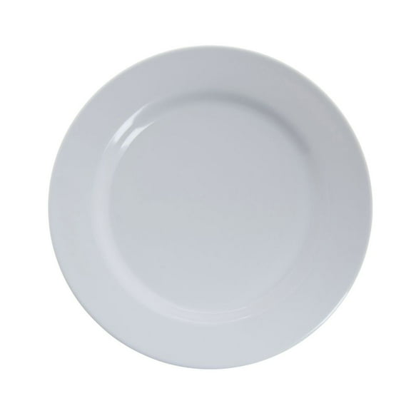 HUBERT Dinner Plate with Wide Rim White Melamine - 9" Dia 24 Per Case
