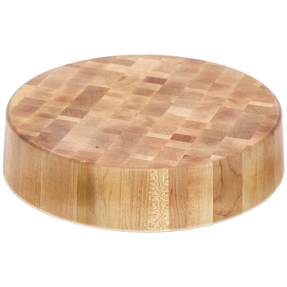 Melamine Risers HUBERT Display Riser Round Melamine and Bamboo - 18