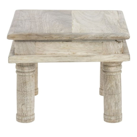 HUBERT Display Riser Square Mango Wood Table Riser - 8 2/3"L x 8 2/3"W x 7"H