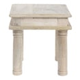 HUBERT Display Riser Square Mango Wood Table Riser - 8 2/3