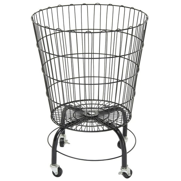 HUBERT Dump Bin Black Wire - 21 1/2"Dia x 24 1/2"H