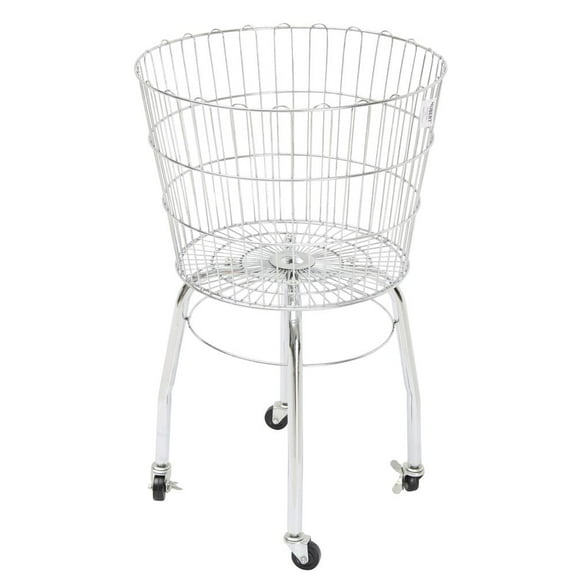 HUBERT® Dump Bin Round Chrome Wire - 20"Dia x 32 1/2"H