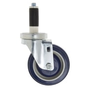 HUBERT  Expandable Rubber Stem Caster Blue Polyurethane - 4Dia