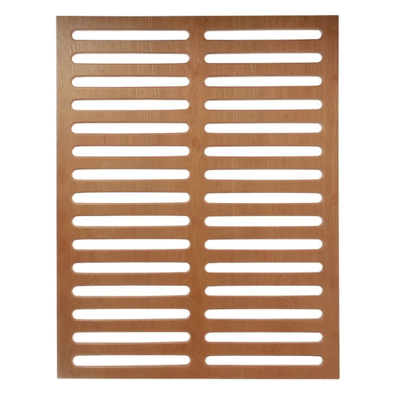HUBERT Expressly Hubert Horizontal Slotted Natural Oak Wood Riser - 24"L x 30"W x 21/2"H