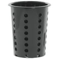 thumbnail image 1 of HUBERT® Flatware Cylinder Perforated Black Plastic- 4 1/2"Dia x 5 1/2"H, 1 of 3
