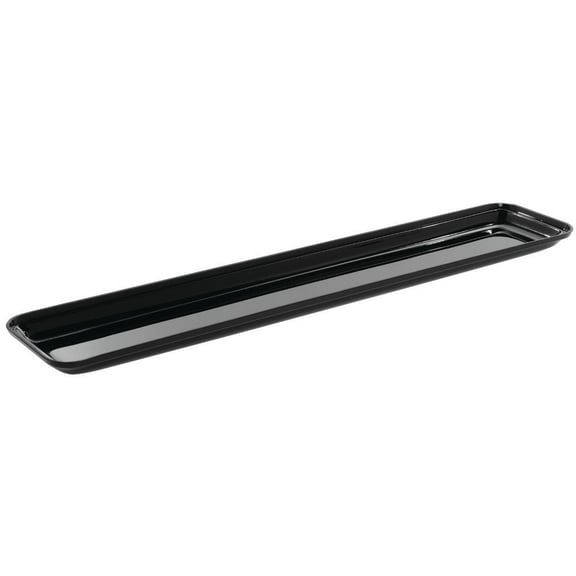 HUBERT Food Pan Made Black Acrylic- 30"L x 6"W x 1"D