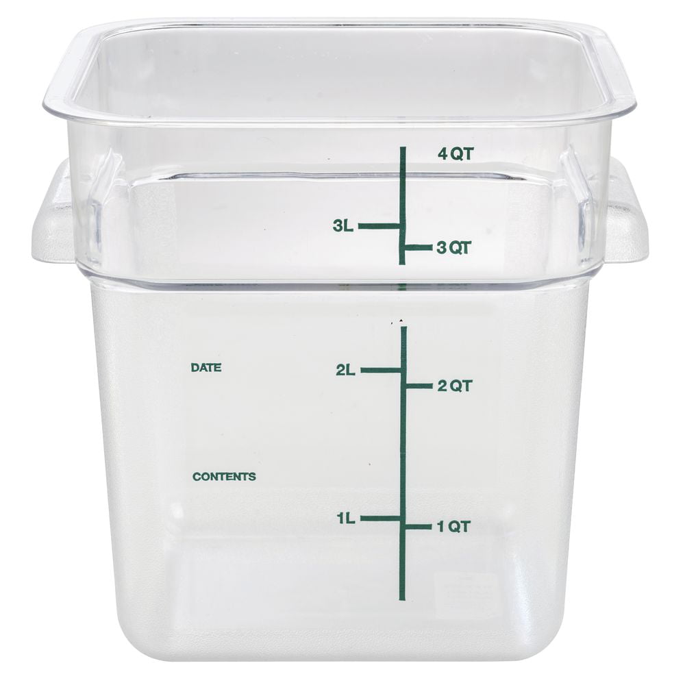 Hubert 6 qt Round Clear Plastic Food Container - 10Dia x 7 3/4D