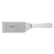 HUBERT  Food Turner Stainless Steel with White Polypropylene Handle - 6"L