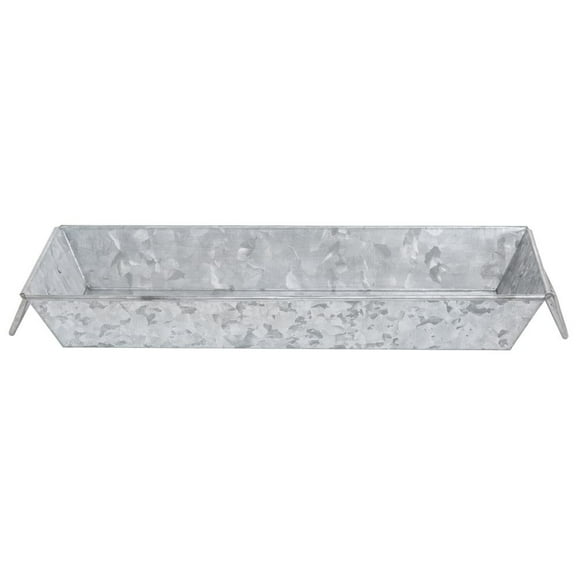 HUBERT Galvanized Metal Serving Pan Rectangular - 15" L x 6" W x 2" H