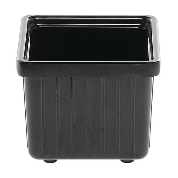HUBERT® Garnish Bowl Black Melamine - 4 1/2" L x 4 1/2" W x 4" H