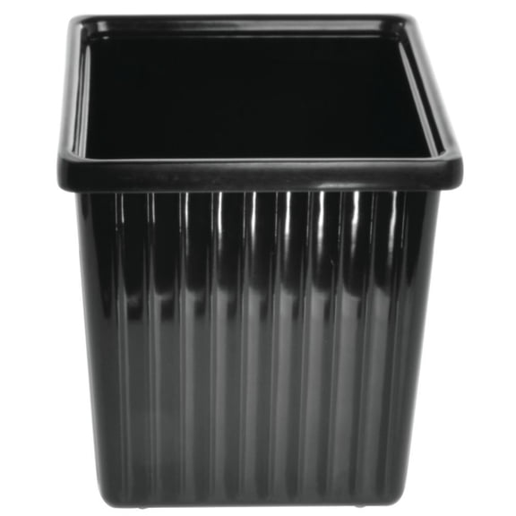 HUBERT® Garnish Bowl Square Black Melamine - 6" L x 6" W x 7" H