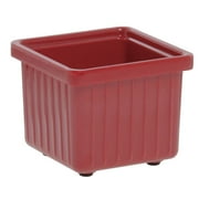 HUBERT  Garnish Bowl for Salad Bars Cold Food Bars Square Red Melamine - 4 1/2" L x 4 1/2" W x 4" H