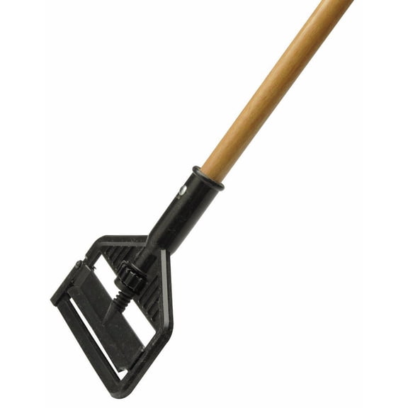 HUBERT Gate Style Mop Handle for 1" W Mop Head Natural Wood - 54" L