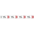 thumbnail image 1 of HUBERT Grab N Go Tamper Evident Tape for Deli Containers Merchandising Food Tape Red Chevron - 1"W x 500 ft Roll, 1 of 3