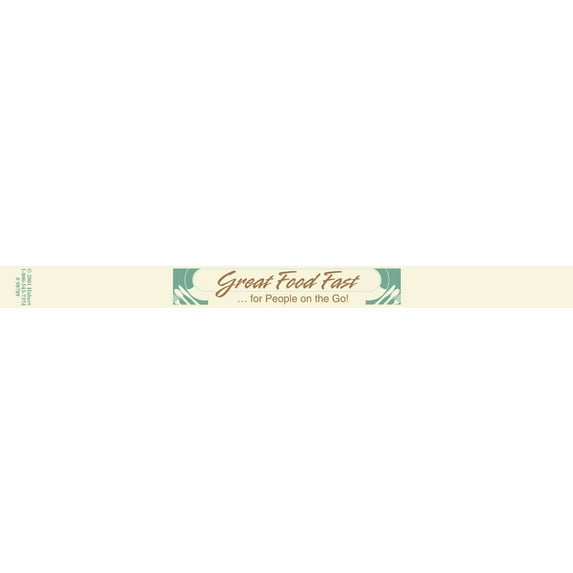 HUBERT® Great Food Fast Tamper Evident Packaging Label -13 3/4"L x 1"H