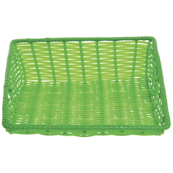 HUBERT® Green Plastic Tapered Produce Basket - 15 1/2"L x 16"D x 1 1/2" to 5"H