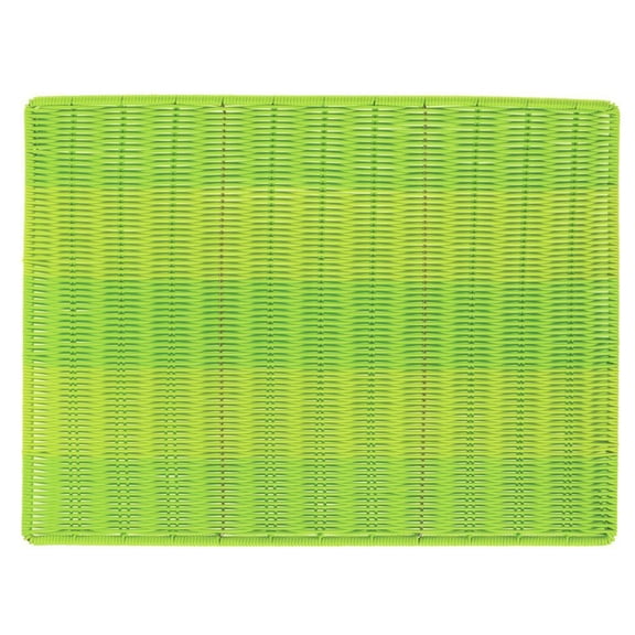 HUBERT Green Wicker Display Mat Rectangular Sushi Mat -24"L x 18"W x 1/4"H