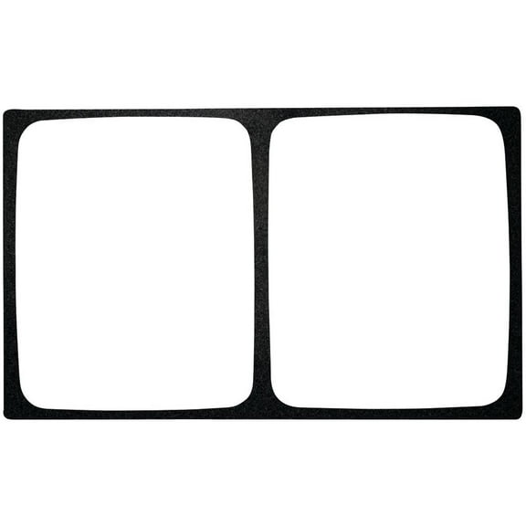 HUBERT Half Size Food Bar Tile Tray for Cold Foods Black Melamine - 21" L x 12 3/4" W