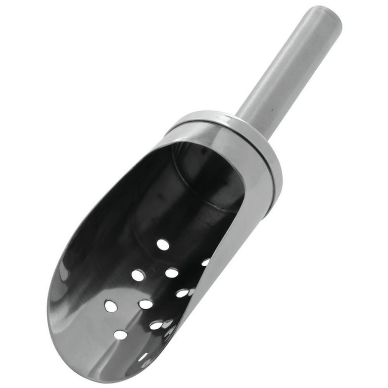 Hubert Ice Scoop Perforated Stainless Steel - 7 3/4 L x 2 W