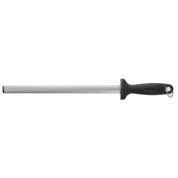 HUBERT® Knife Steel Regular Cut with Black Plastic Handle Steel Alloy - 10" L