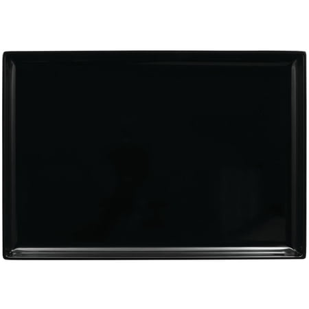 HUBERT Large Black Platter Rectangular Black Melamine - 20"L x 14"W x 1 1/2"H