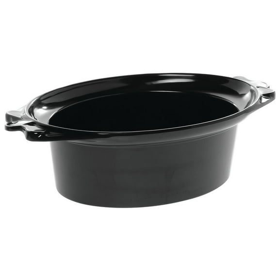 HUBERT® Large Oval Serving Bowl Black Melamine- 20 1/2" L x 12 1/10" W x 6" H