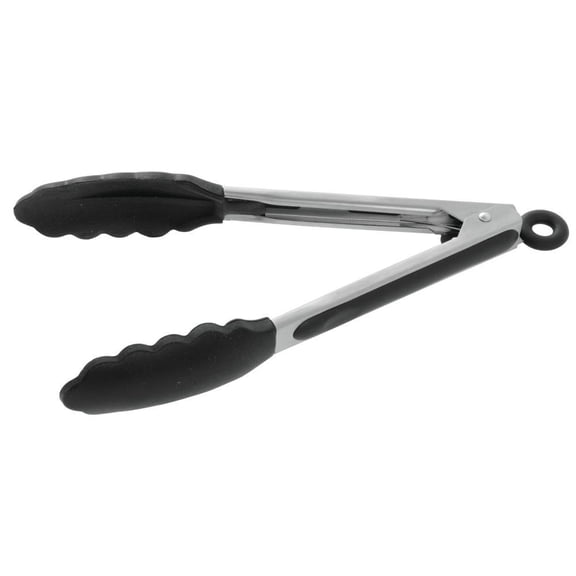 HUBERT Locking Serving Tong Stainless Steel with Silicone Head - 9"L