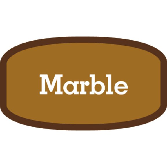 HUBERT "Marble" Bakery Label White Imprint - 1 3/8"L x 3/4"H