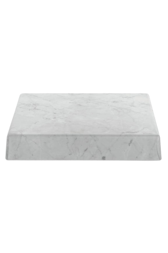 Marble Look Display Riser Square White - 12" L x 12"W x 2"H