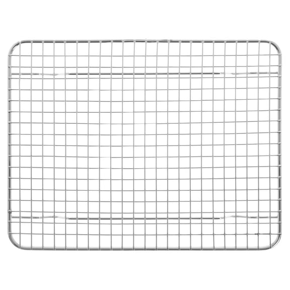 HUBERT Mesh Pan Grate Rectangular Half Size Chrome-Plated Steel - 10"L x 8"W x 1/2"H