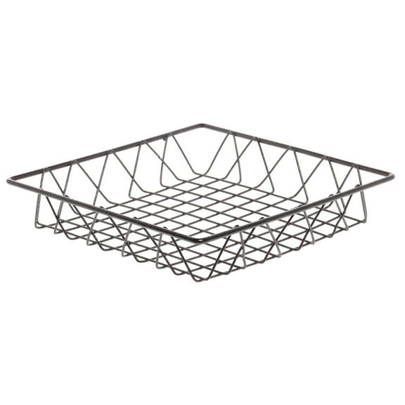 HUBERT Metal Basket Square Espresso Metal - 12"L x 12"W x 2"H