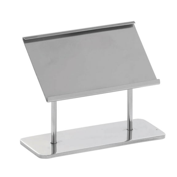 HUBERT® Metal Stainless Steel Sign Holder with Straight Dual Stems - 3"H