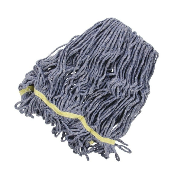 HUBERT Mop Heads with 5" Headband 16 Ounce Blue 4-Ply Blend