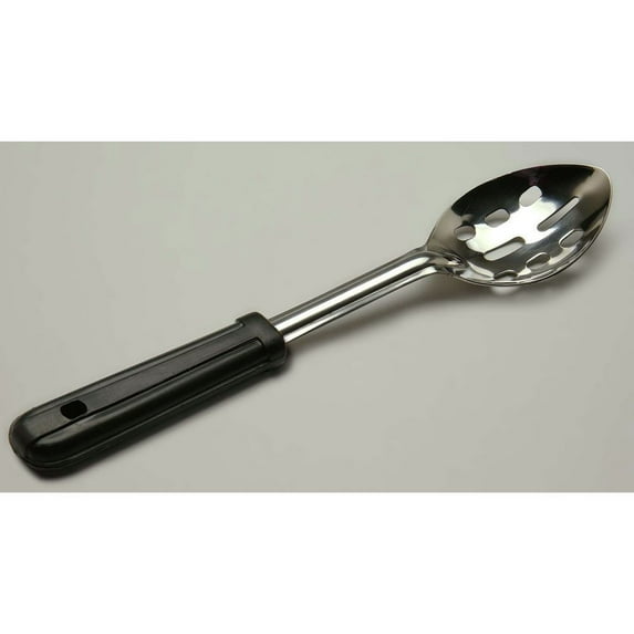 HUBERT® Perforated Serving Spoon Stainless Steel with Black Comfort Grip Handle - 11"L