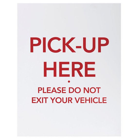 HUBERT® Pick Up Here Sign - 22"W x 28"H