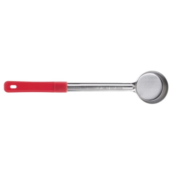 HUBERT Portion Control Server Stainless Steel with Red Plastic Handle 2 oz - 13"L