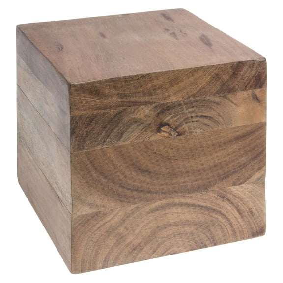 HUBERT Reclaimed Wood Square Block Riser-7"L x 7"W x 7"H