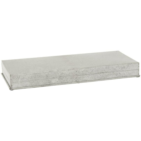 HUBERT Rectangular Galvanized Metal Display Riser - 14 1/8"L x 10 3/8"W x 2 1/2"H