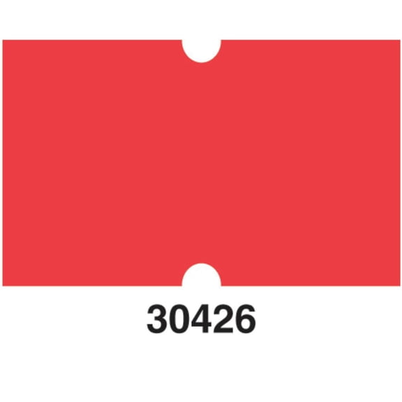 HUBERT Red Fluorescent Label For HUBERT 1-Line Pricing Gun - 21mmL x 13mmH