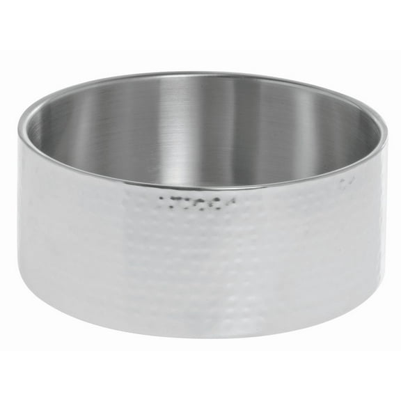 HUBERT Round Double-Wall Hammered Stainless Steel Bowl - 10" Dia x 4 1/4" H