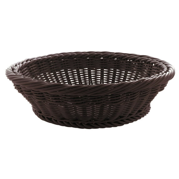 HUBERT Round Storage Basket Brown -15 3/8"Dia x 4"H