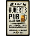 thumbnail image 1 of HUBERT'S Pub Sign Vintage Man Cave Bar 8 x 12 High Gloss Metal 208120028328, 1 of 1