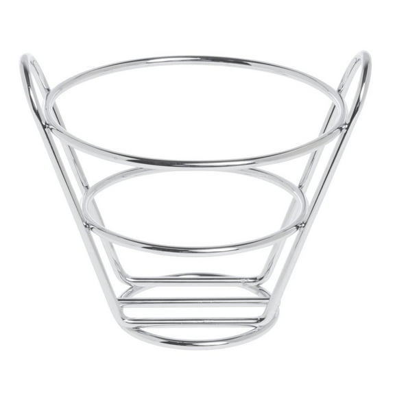 HUBERT Serving Basket Chrome Wire - 4 1/2 Dia x 4 1/2H