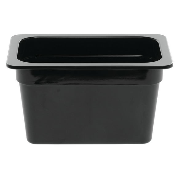 HUBERT® Serving Bowl Display Bowl 1/4 Size Black Melamine - 6 3/8 L x 10 7/8 W x 6" H
