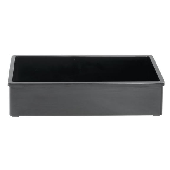 HUBERT Serving Bowl Rectangular Black Plastic Melamine - 12" L x 7" W x 3" H