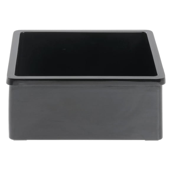 HUBERT Serving Bowl Rectangular Black Plastic Melamine - 7" L x 6 3/8" W x 3" H
