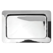HUBERT Serving Tray Silver Stainless Steel- 17 1/2" L x 13 1/2" W x 3/4" H