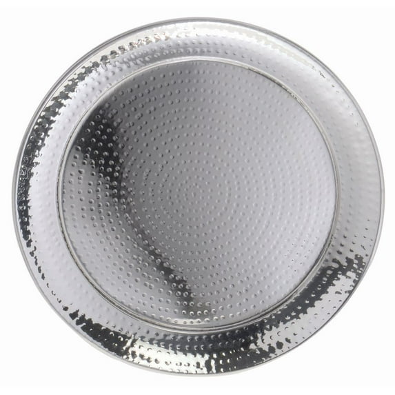 HUBERT® Serving Tray with Hammered Finish Round - 18 1/2" Dia