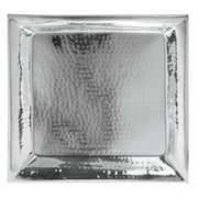 HUBERT  Serving Tray with Hammered Finish Round Serving - 18" L x 18" W